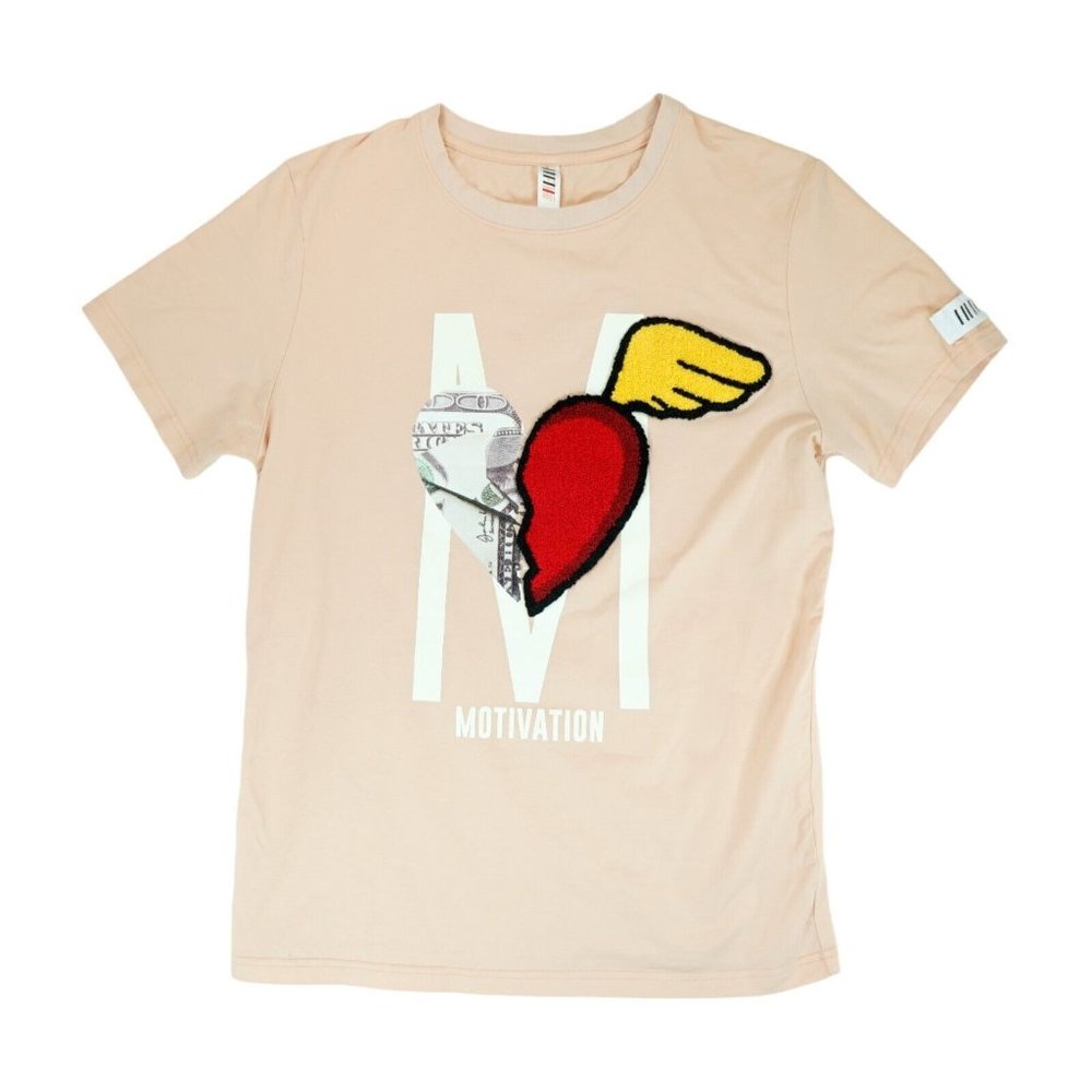 Fifth Loop Peach Motivation Money‎ Heart T Shirt Size Small S ~ Men's